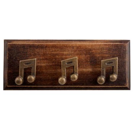 Music Symbol Iron Wooden Hooks
